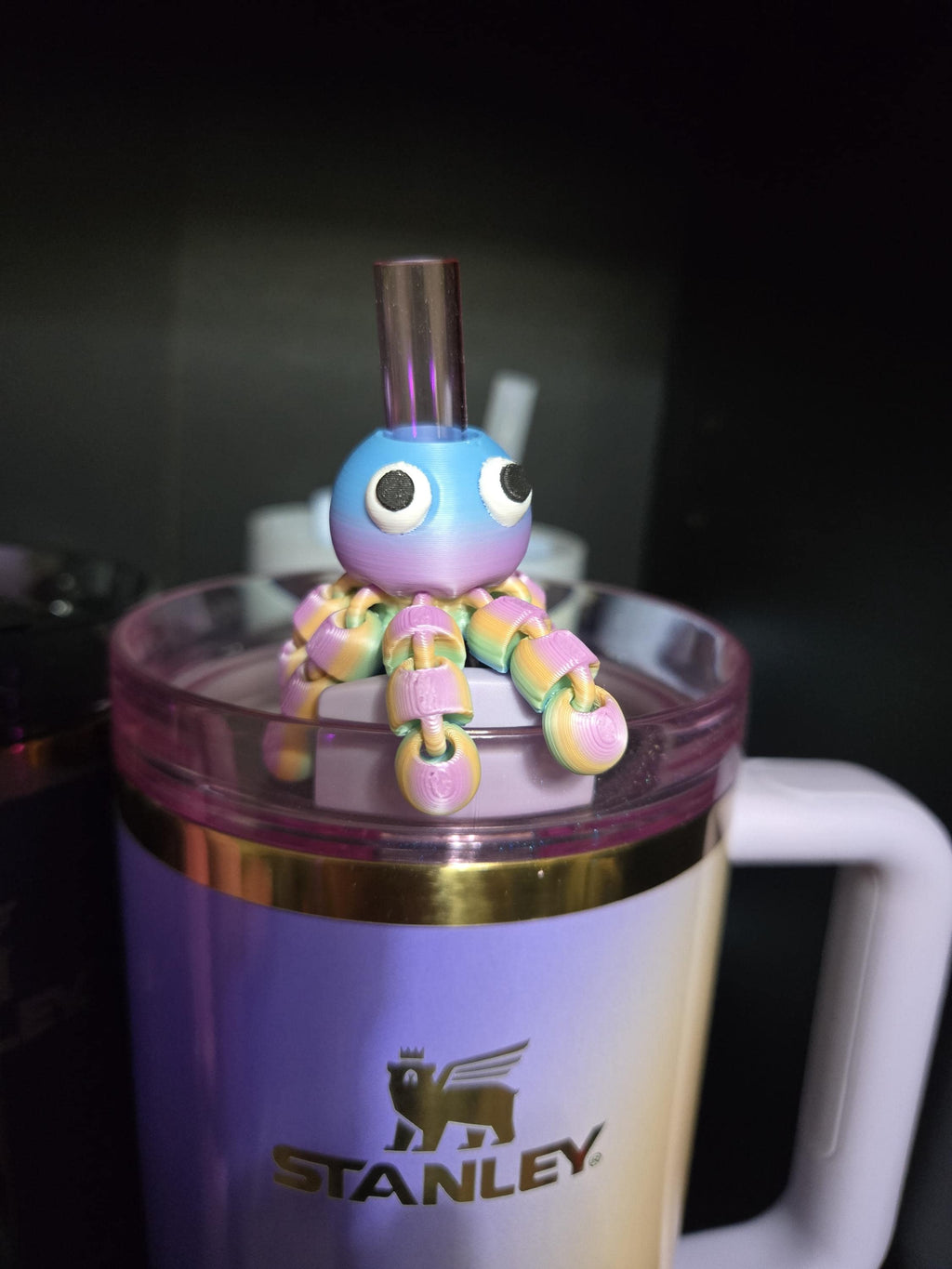 Octopus Straw Topper  3D Printed Stanley Tumbler Accessory