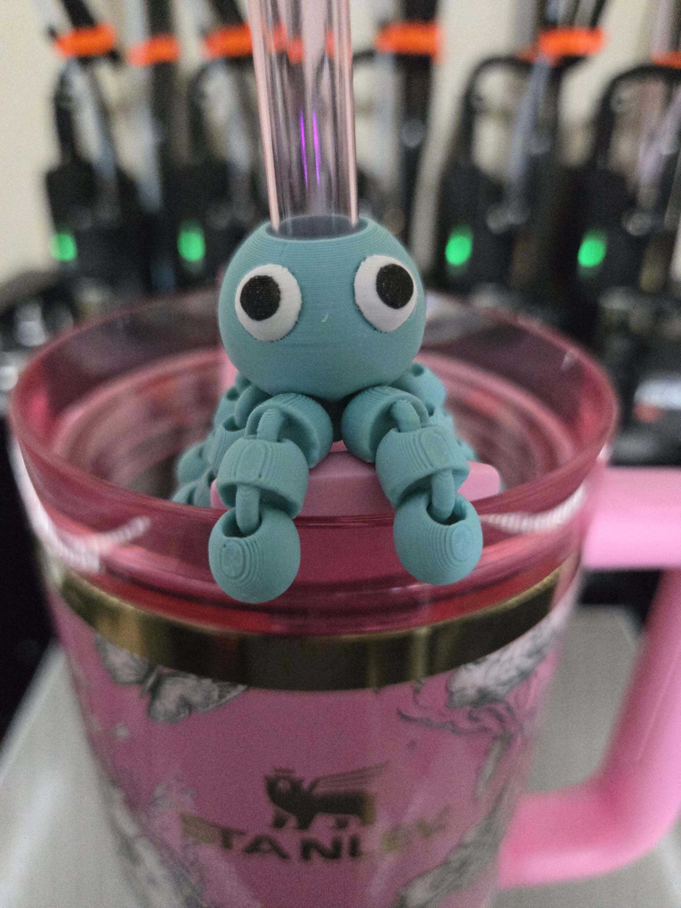 Octopus Straw Topper  3D Printed Stanley Tumbler Accessory