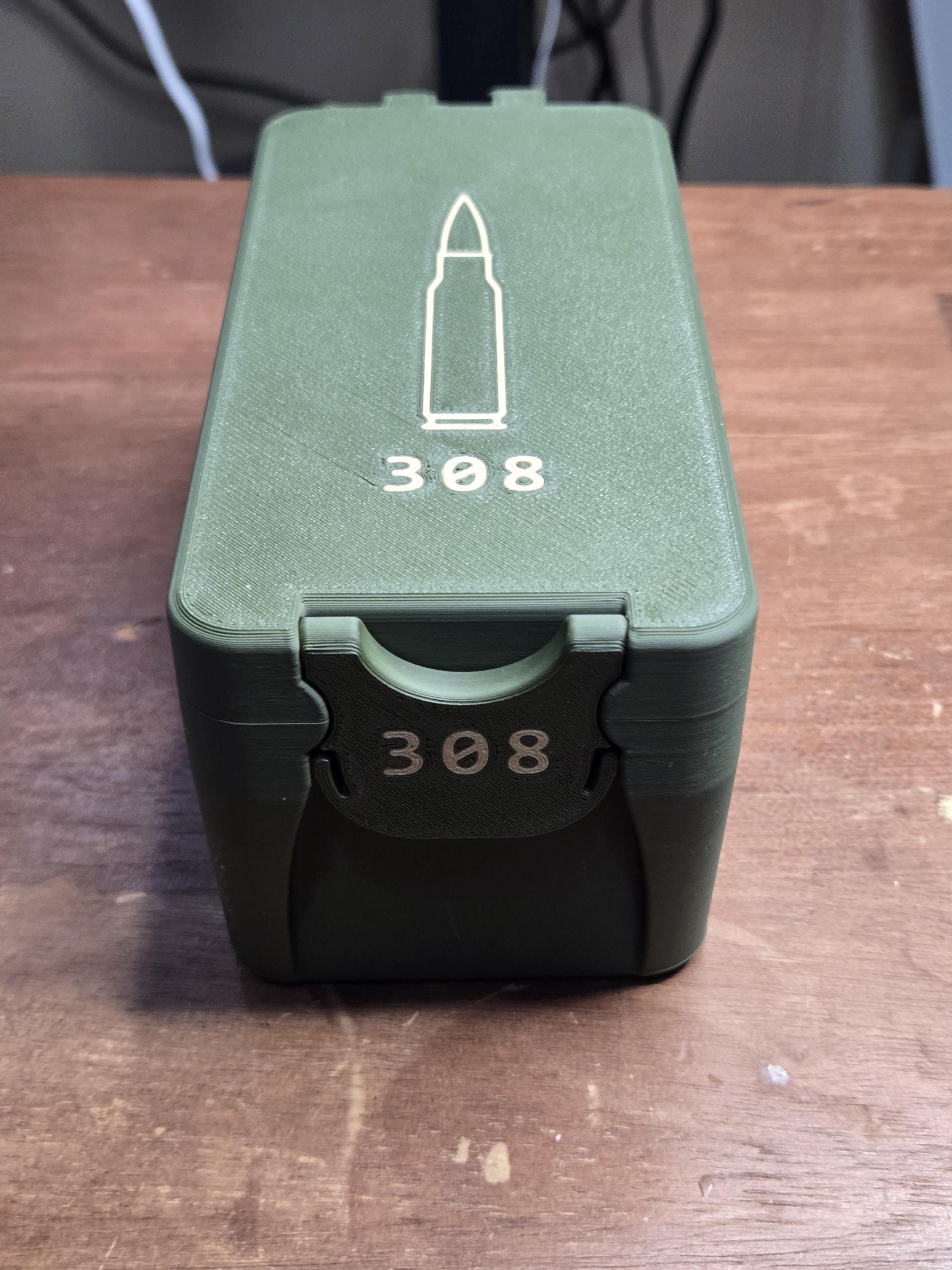 3D Printed Ammo Storage Box  Stackable Ammunition Case  Tactical Range Organizer  Compact Ammo Holder