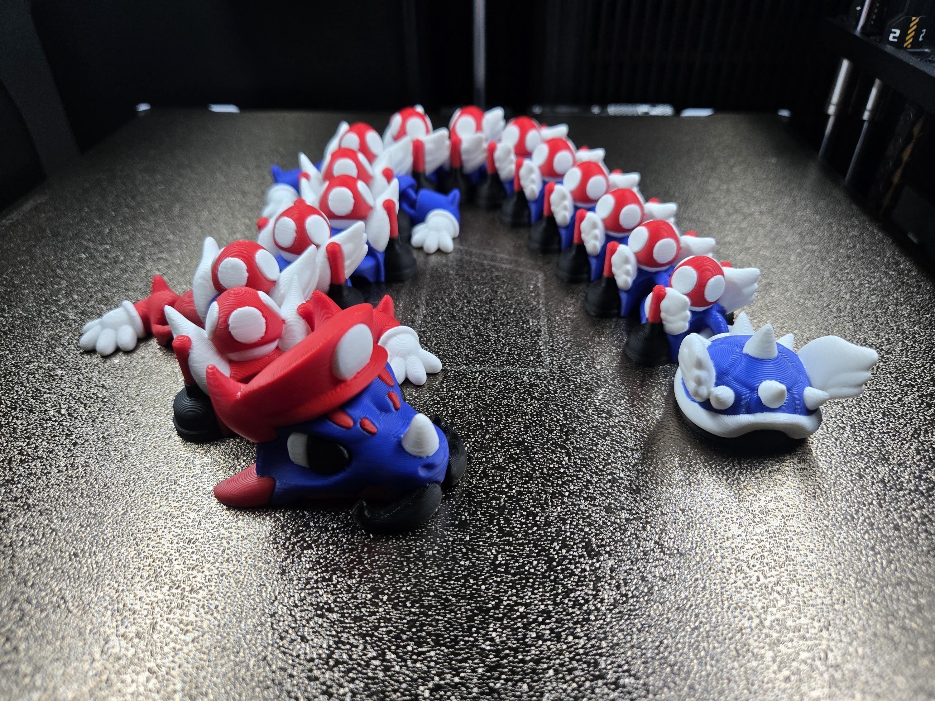 Plumber Dragon | 3D Printed Articulated Flexi Toy | Desk Decor | Fidget Figure