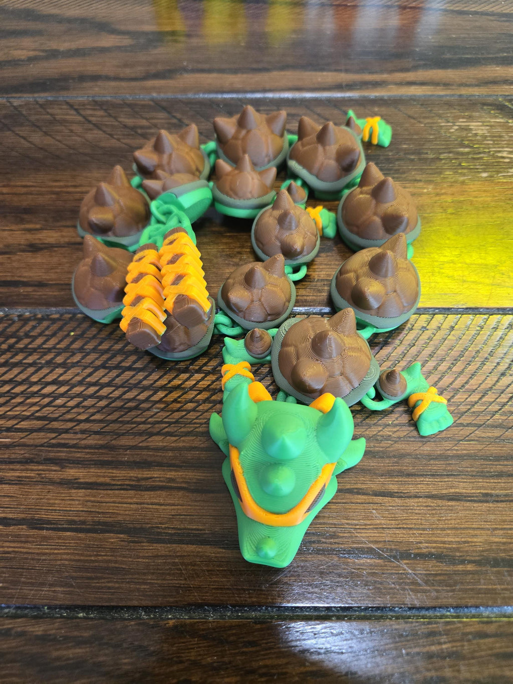 Martial Arts Turtle Dragon | 22" Articulated Masked Warrior Fidget | 3D Printed Collectible