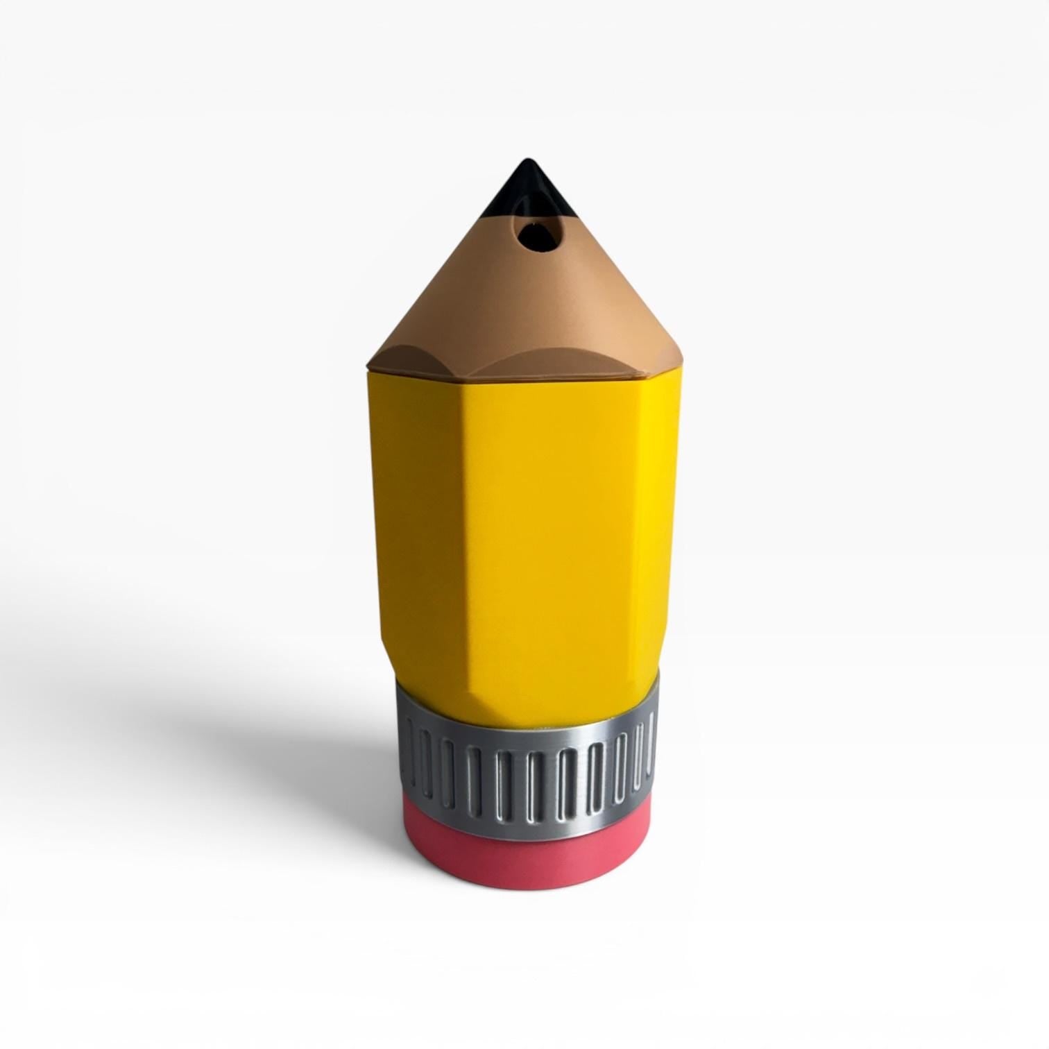 3d Printed Teacher Appreciation Pencil Can Holder Cooler Koozie, Handle, 3d Printed 12oz Can Holder