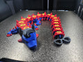Superhero Dragon | 3D Printed Articulated Figure | Flexible Fidget Toy | 16" Comic Style Desk Decor