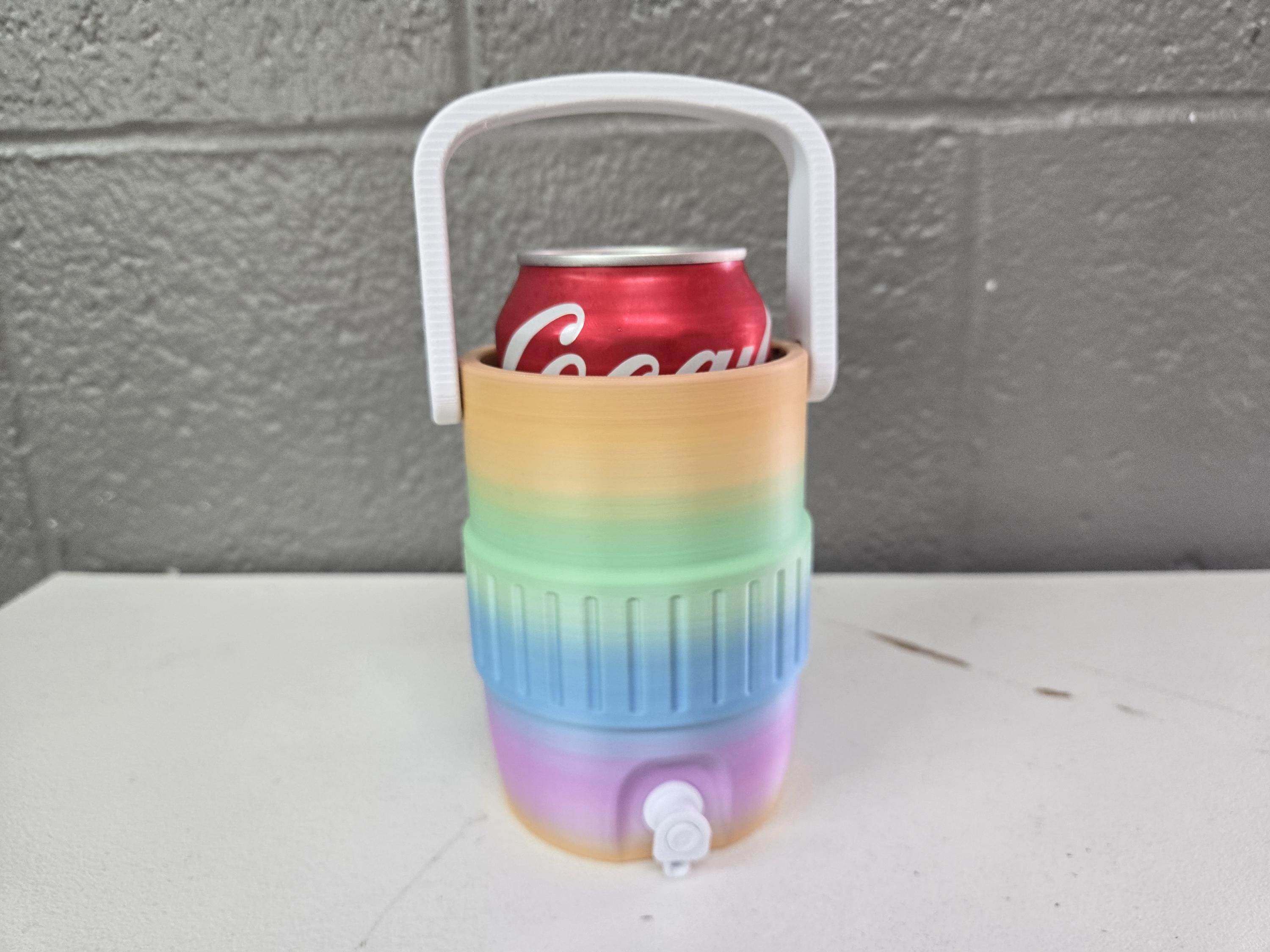 3D Printed Can Holder Cooler Koozie, Energy drink holder, handle, 3D printed 12oz can holder, Easy Grip Accessory