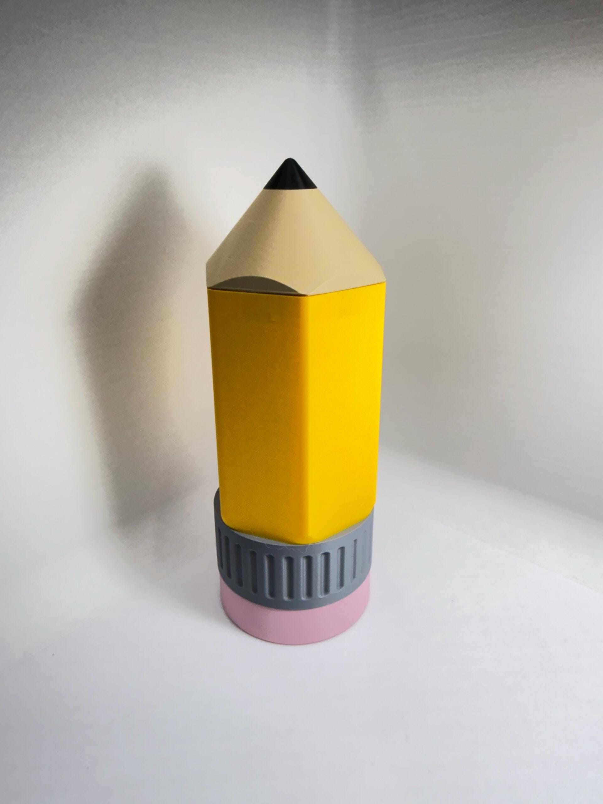 3d Printed Teacher Appreciation Pencil Can Holder Cooler Koozie, Handle, 3d Printed 12oz Can Holder