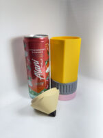 3D Printed Teacher Appreciation Pencil Can Holder Cooler Koozie, handle, 3D printed 12oz can holder - Image 3