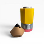 3D Printed Teacher Appreciation Pencil Can Holder Cooler Koozie, handle, 3D printed 12oz can holder - Image 5