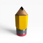 3D Printed Teacher Appreciation Pencil Can Holder Cooler Koozie, handle, 3D printed 12oz can holder - Image 6