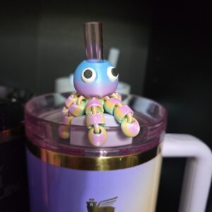 Octopus Straw Topper – 3D Printed Stanley Tumbler Accessory