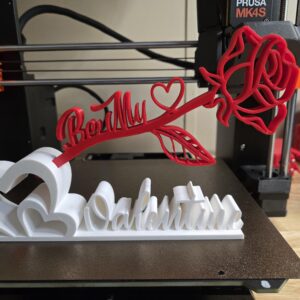 3d Printed Valentine Rose