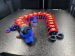 Superhero Dragon | 3D Printed Articulated Figure | Flexible Fidget Toy | 16" Comic Style Desk Decor